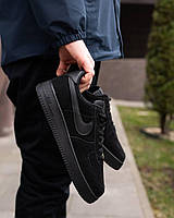Мужские кроссовки Nike Air Force Total Black черные стильные кроссовки nike мужская обувь летняя обувь