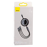 Кабель USB Baseus USB to M+L+C 1.2m 66W CAMLC-M Колір Чорний. J01, фото 3