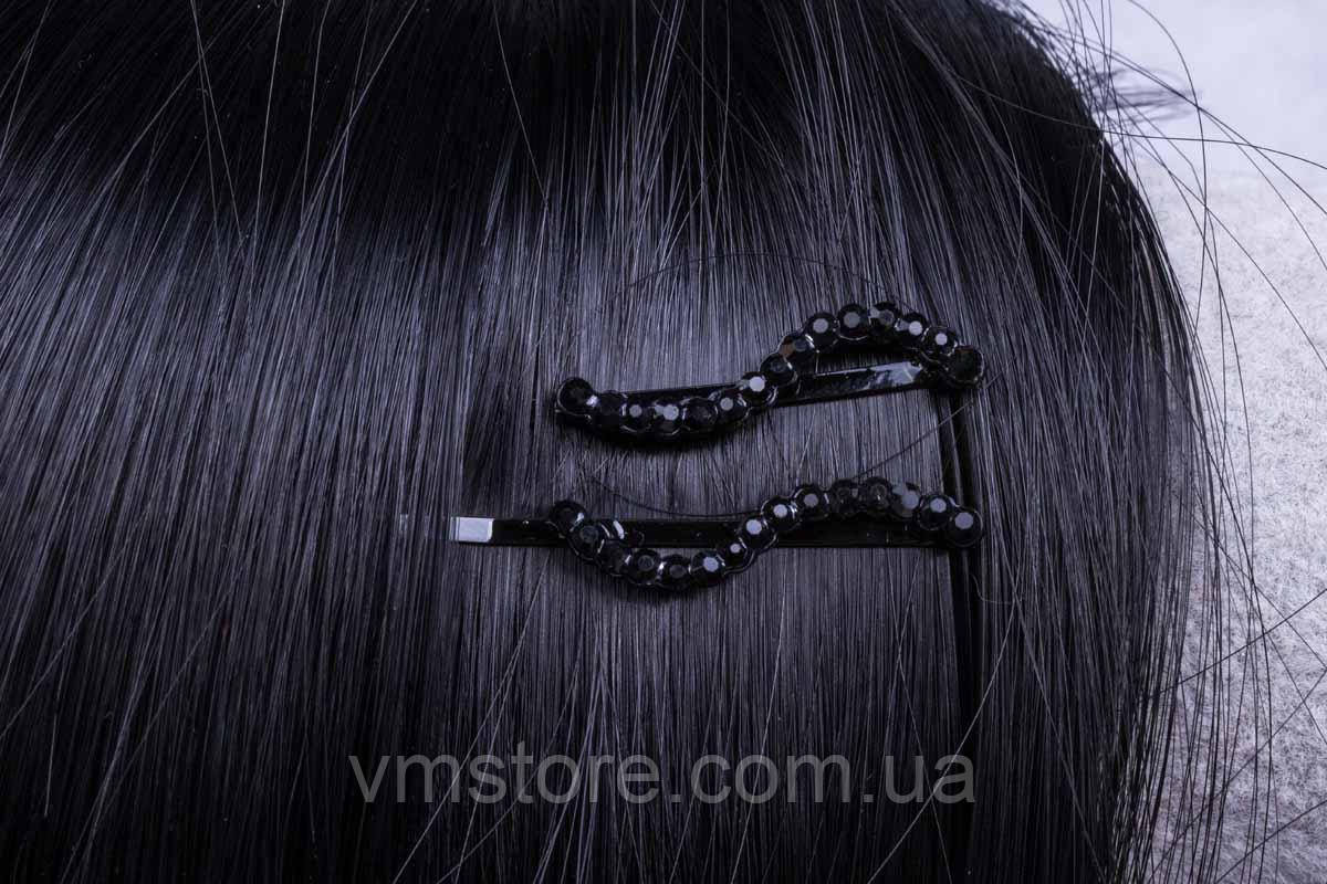 Набір невидимок зі стразами, чорні невидимі, чорні стрази, фото 1