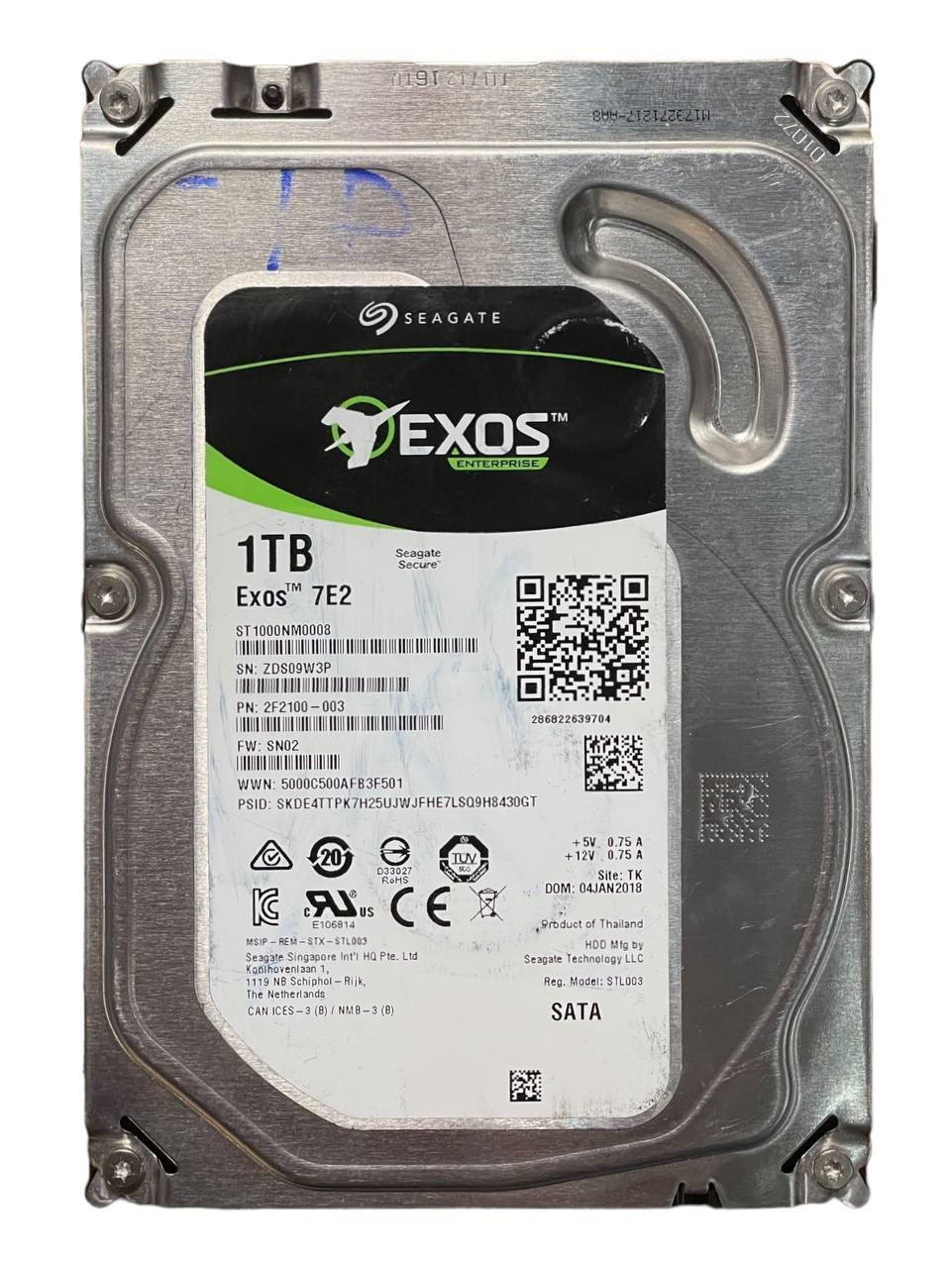 Жорсткий диск 3.5" 1TB Seagate Exos 7E2 | ST1000NM0008 | 7200 об/хв | 128 MB | SATA III Б/В