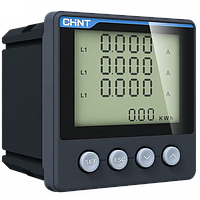 Мультиметр трифазний цифровий PD666-3SK3 3×450V 3×*A/5A RS485 (+цифр. вихід) LCD 96x96  Chint