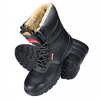 Ботинки рабочие Lahti Pro кожаные зимние р.41 защита подошвы и носка длинные черные (L3030241)(5275100361756)