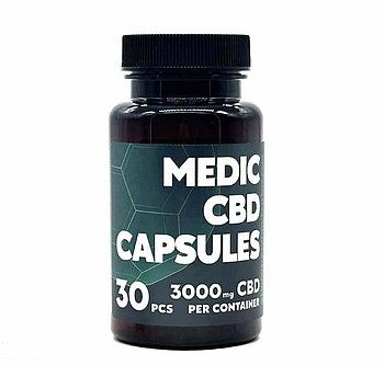 🌿 Капсули з КБД Medic Cbd Broad Spectrum 3000 мг 30 шт 💊