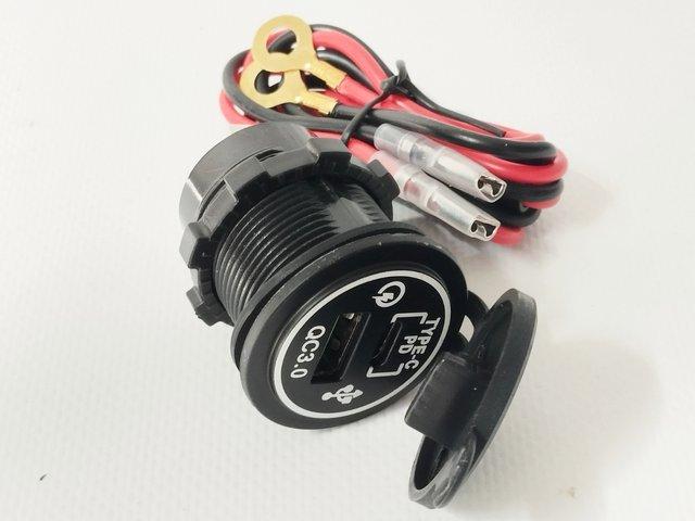 Розетка USB+TYPE-C з кришкою A93G, фото 1