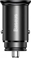 АЗУ Baseus Circular Metal PPS Quick Charger Car Charger 30W (Support VOOC) Black
