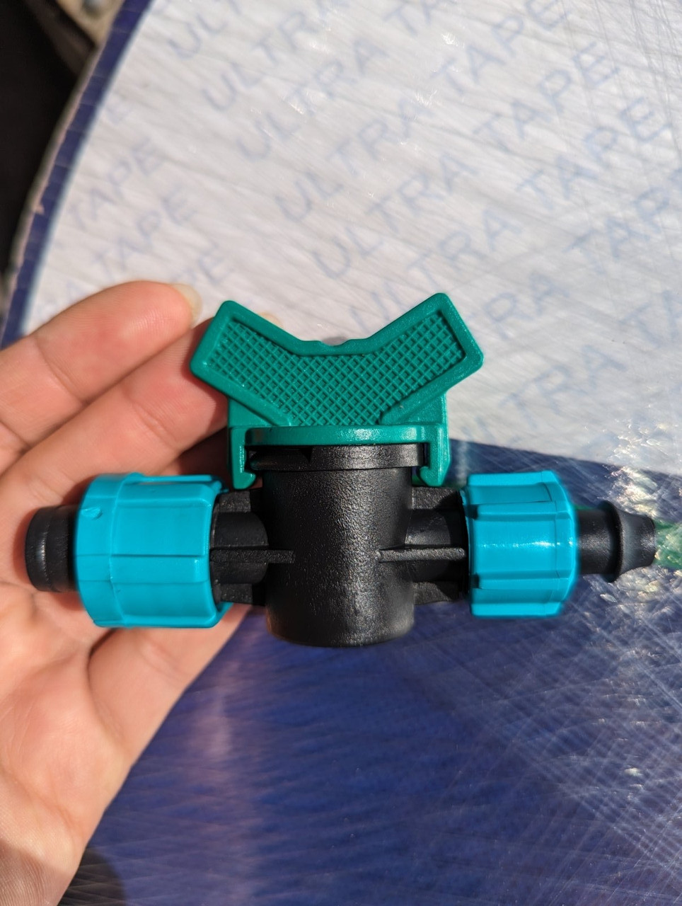 Кран стартовий з піджимом для крапельної стрічки, фото 1