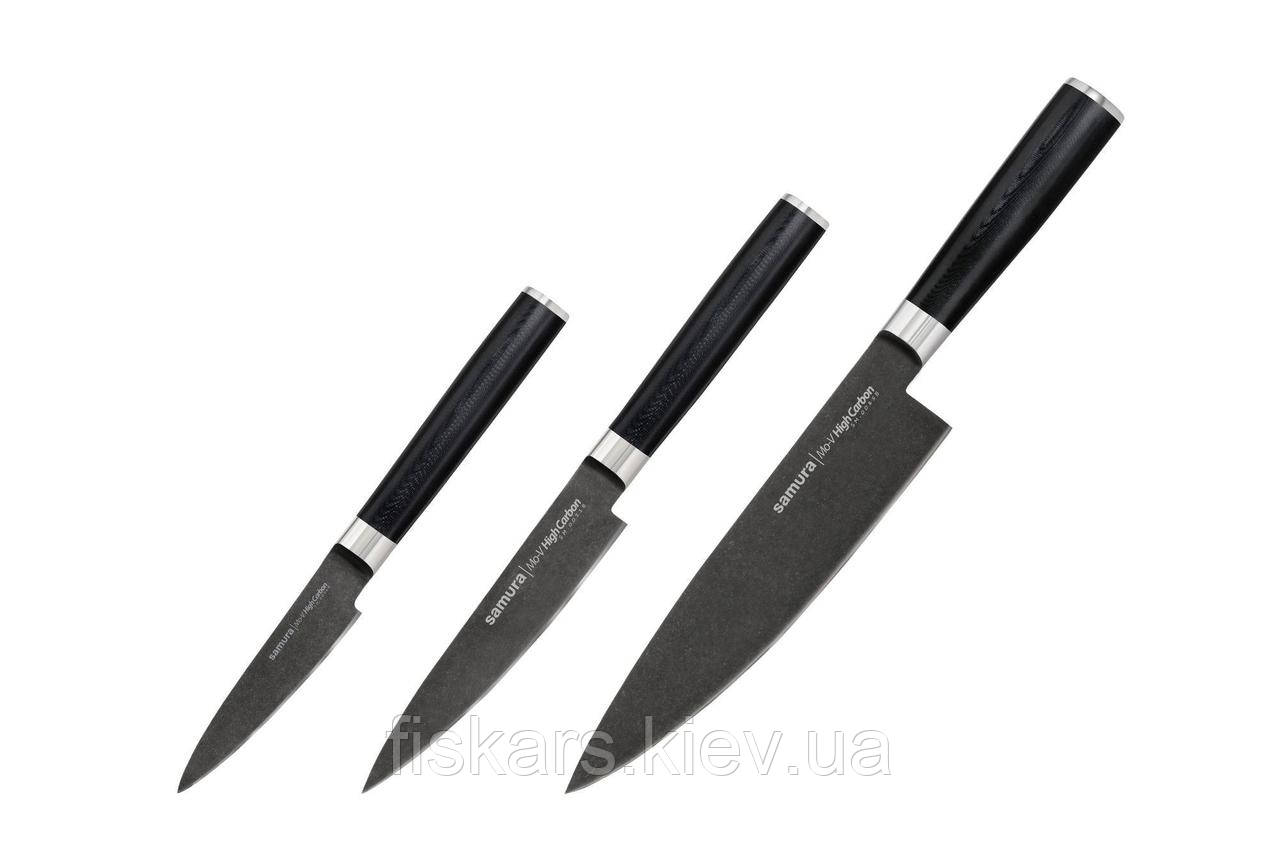 Набір із 3 ножів Samura Mo-V Stonewash (SM-0230B)