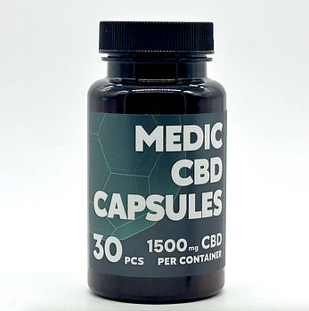 🌿 Капсули з КБД Medic Cbd Broad Spectrum 1500 мг 30 шт