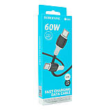 Кабель USB Borofone BX84 60W (20V/3A) Type-C to Type-C Колір Чорний, фото 3