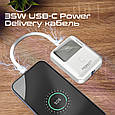 УМБ Promate PowerPod-10 10000 mAh USB-C/USB-А порт, USB-C кабель (powerpod-10.white), фото 6