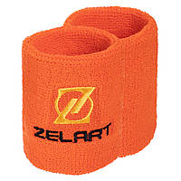 Напульсник спортивный махровый ZELART BC-2970 цвет оранжевый un