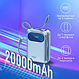 УМБ Promate PowerPod-20 20000 mAh, USB-C/USB-А порт, USB-C/Lightning конектори (powerpod-20.blue), фото 2