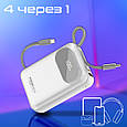 УМБ Promate PowerPod-20 20000 mAh, USB-C/USB-А порт, USB-C/Lightning конектори (powerpod-20.white), фото 3