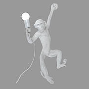 Правосторонній настінний світильник «Мавпочка» в білому кольорі (909-VXL8051D WH)