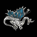 Підвіс. Натуральна бірюза та марказит. Срібло 925., фото 2