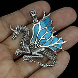 Підвіс. Натуральна бірюза та марказит. Срібло 925., фото 3