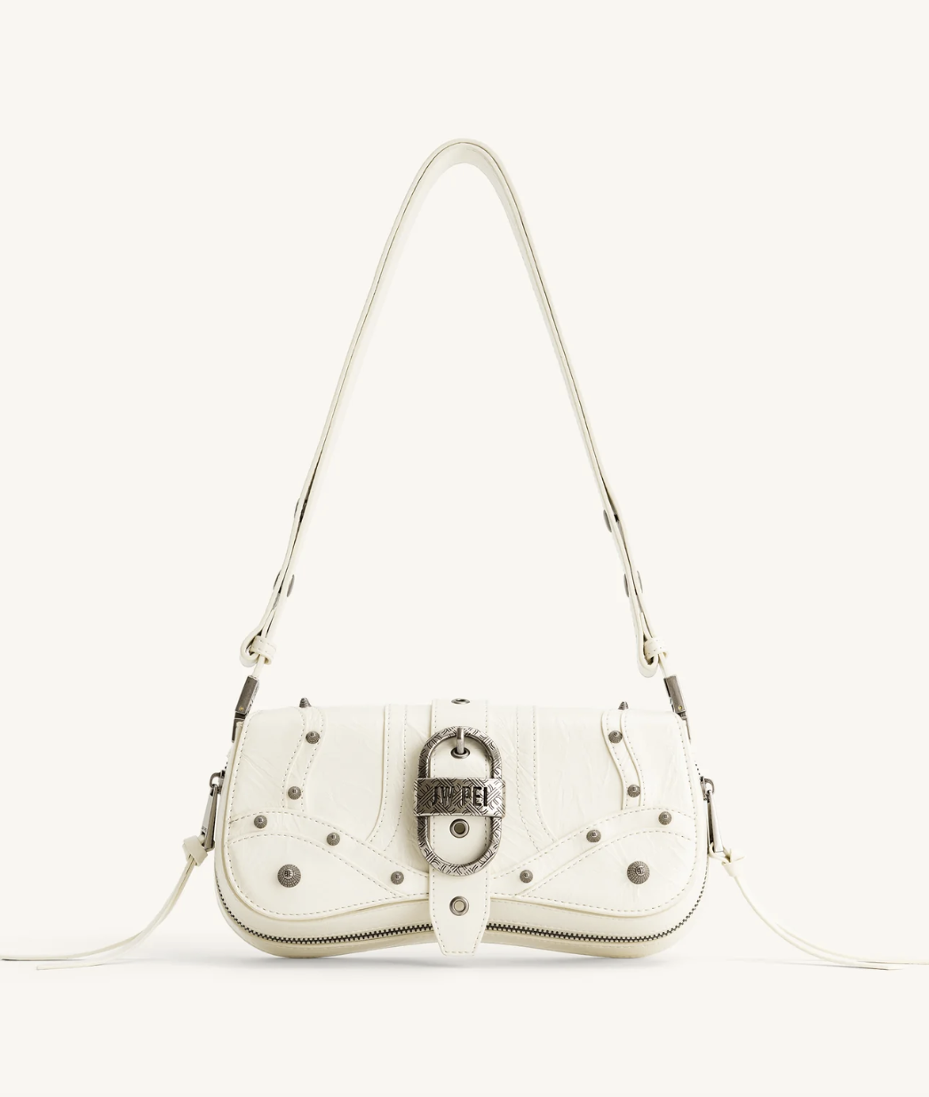 Жіноча сумка JW PEI JOY CRUSHED SHOULDER BAG - WHITE. (0129)