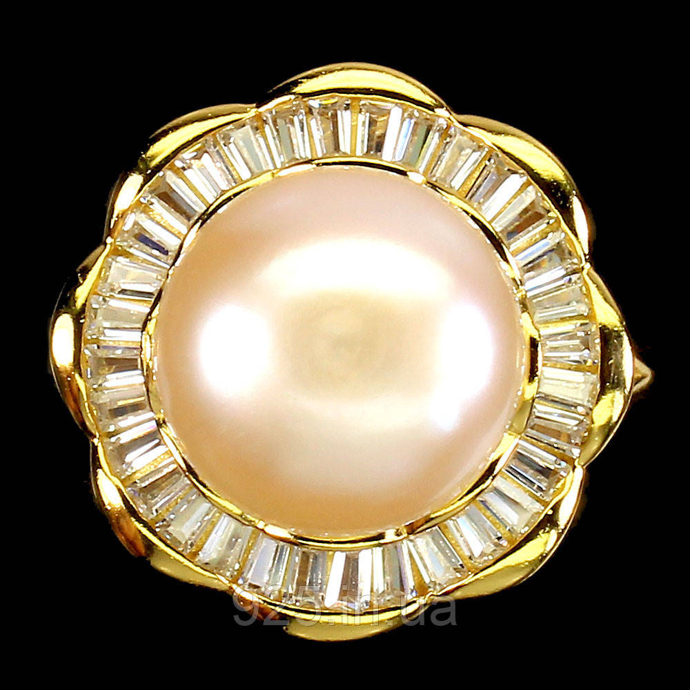 Кільце. Натуральні перли. Срібло 925., фото 1