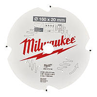 Пильный диск Milwaukee PFTE 160х20х2.2мм 4 зуба (4932471293)(5256064731756)