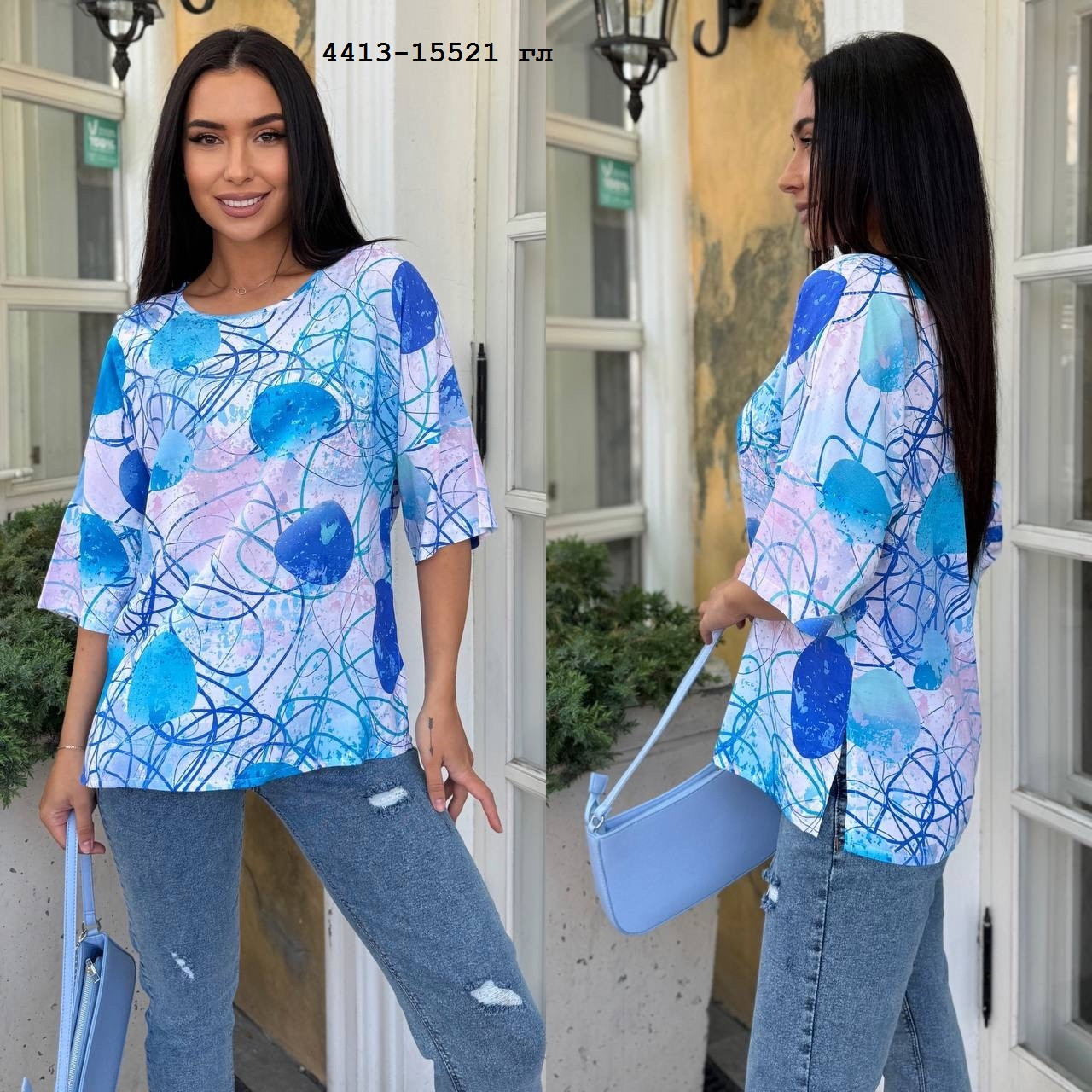 Блуза жіноча норма і батал 4413-15521 гл, фото 1