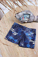 Плавки дитячі шортів ПАЛЬМИ для хлопчика розмір 6-10 років, колір синій