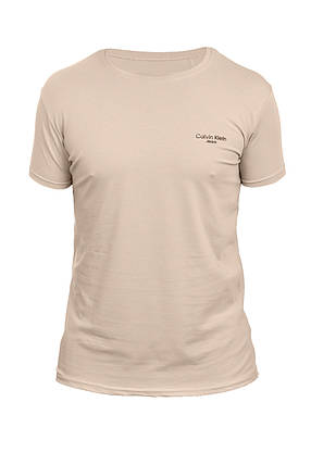 Футболка чоловіча Calvin Klein 24-718-0 бежева, фото 1