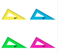 Треугольник Yes 11 см прямоугольный флюоресцентный, 370305
