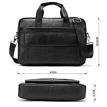 Сумка чоловіча Vintage 14678 для ноутбука Чорна, фото 3