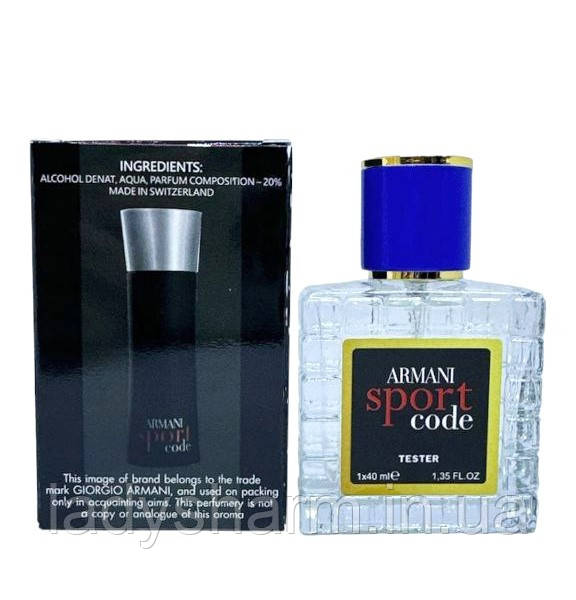 Tester Giorgio Armani Code Sport 40 ml ( Армані Код Спорт 40 мл.) , чоловічі, фото 1