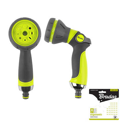 8-функціональний пістолет-розпилювач, ERGONOMIC, LIME LINE, LE-5114, фото 1