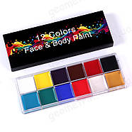 Масляні фарби NUKOLO для святкового макіяжу - 12 кольорів - Яскравий грим - арт. FC012, фото 3