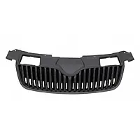 Решітка радіатора Skoda Fabia/Roomster 2007-2010 нижн.рант-черн. ребра-черн 5J0853668 без емблеми