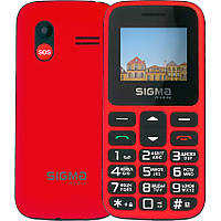 Телефон бабушкофон Sigma Mobile HIT 2020 красный