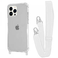 Чехол WAVE Clear Case with Strap iPhone 14 Pro white