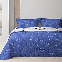 Комплект постельного белья ТЕП "Happy Sleep" NAVY BLUE LOVE, 50x70 двуспальный Chinazes Это Просто