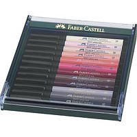 Набор капиллярных ручек кисточек Faber-Castell Pitt Artist Brush PORTRAIT, набор 12шт, (267424)