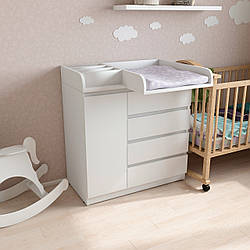 Пеленальний комод 4+1 Лайт з оргонайзером Білий