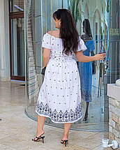 Літнє бавовняне плаття з візерунками батальні розміри, фото 5