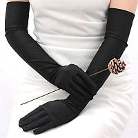 Черные (спандекс) перчатки выше локтя