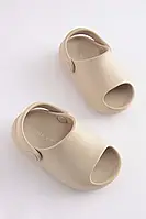 Летние бежевые детские легкие резиновые тапочки кроксы от Некст