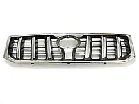 Решітка радіатора Toyota Prado (моделі j120) 2003-2009 хром/грунт. сріблясто черн. 188128990 без емблеми