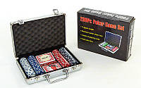 Набір для покера в алюмінієвому кейсі Zelart IG-2056 200 фішок