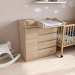 Пеленальний комод 4+1 Лайт з оргонайзером Дуб сонома