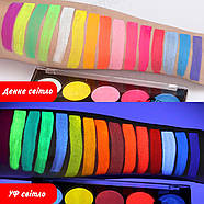 Флуоресцентний аквагрим Poetry Shadow: 15 кольорів, 2 пензлики - арт. FC1505, фото 6