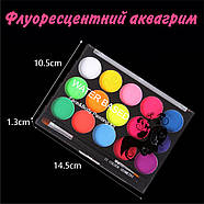 Флуоресцентний аквагрим Poetry Shadow: 15 кольорів, 2 пензлики - арт. FC1505, фото 8