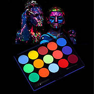 Флуоресцентний аквагрим Poetry Shadow: 15 кольорів, 2 пензлики - арт. FC1505, фото 7