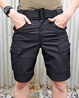Тактические многофункциональные черные шорты карго рип-стоп, мужские военные шорты на лето Черный, 44-46