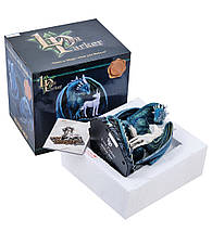 Статуетка Veronese Дракон синій з білим однорогом дракон захисник магії 17 см 1907285 фігурка веронезе VE, фото 4