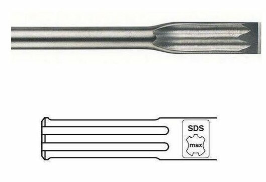 Плоское зубило Bosch RTec Speed SDS-max 25х400 мм, 10 шт. (2608690166)(5274478141756) - фото 3 - id-p2198922315