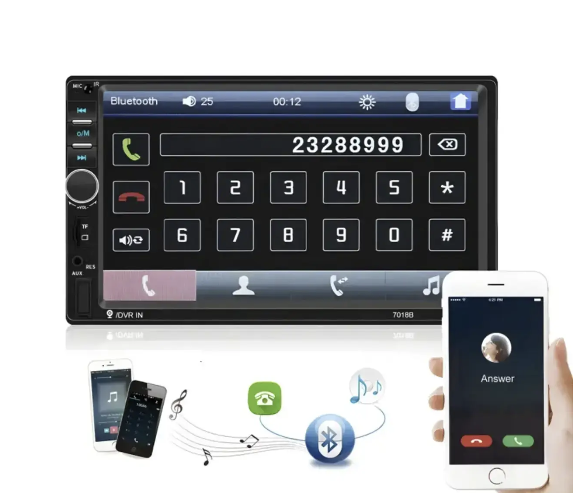 Bluetooth автомагнітола pioneer на андроїді Магнітола 2din з екраном і пультом ду Мультимедіа в машину - фото 7 - id-p2198980682